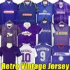 Batistuta 1998 1999 Retro Soccer Jerseys Fiorentinas Bigica Rui Costa 98 ​​99 Home Football Shirt 2000 Camisas de Futebol