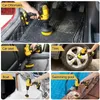 3Pcs/Set Electric Scrubber Brush Drill Brush Kit Plastic Round Cleaning Brush for Carpet Glass Car Tires Nylon Brushes Car Wash