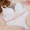 Set di reggiseni Set di reggiseno con ricamo in pizzo Set di biancheria intima push up taglie forti per donna Set di reggiseno e slip 32 34 36 38 Coppa ABC per donna 230426