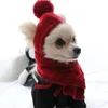 Diğer köpek malzemeleri köpekler şapka evcil hayvan kış sıcak çizgileri örme hatkscarf yaka yavru oyuncak kostüm Noel kıyafetleri Noel Baba Kostümleri Aksesuarlar 231124