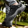 Wanderschuhe für Herren Laufschuhe Gummispikes Outdoor-Sneaker wasserdichte Wanderschuhe aus Leder