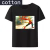 Men's T Shirts Street Fighters Character Kanzuki Karin Cotton Y2k T-shirts Game Cartoon Style T-shirt Men Novelty Short-sleev Roupas