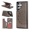 Magnetic Flip Flower Print Phone Case for iPhone 15 14 13 12 Pro Max Samsung Galaxy S23 S22 Ultra A14 5G A54 A13 A33 A53 A73 A22 Multiple Card Slots Leather Wallet Shell