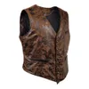 Herenvesten laten mannen waste jas steampunk v nek mouwloos vintage veervest voor cosplay 230425