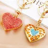 Keychains Sweet Heart Charme Leuke portemonnee Pas Bag hangtas Key Ring Chain Ornamenten Keyring Valentijnsdag Girl Gift Keyfob