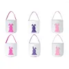 Förvaringspåsar 2023 Cartoon Easter Bag Silk Screen Craft for Shopping Lagring Present Holiday Gift Supplies