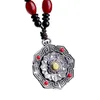 Catene S999 Argento puro Articolo tailandese Decorazione Cuore di loto Time To Run Collana da uomo Moda Donna