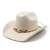 Bérets Chapeau de cowboy pour hommes Western Cowgirl Country Golf Cap Party Jazz Top Chapeaux Équitation Élégant Femme Sortie Plage 2023