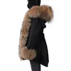 Women's Down Parkas 2023 Maomaokong Winter Jacket Women Big Natural Real Raccoon Fur Collar Coat Female Clothing Removable Inner Lining 231124