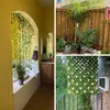 装飾的な花の花輪1ブア210cm dekorasi kebun kamar mandi pernikahan rumah diy daun tanaman rambat natal gantung sutra hijau 230425