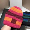 Chapéu de inverno Designer Beanie Chapéus Designers Mulheres Ac Square Smiley Face Lã Malha Alta Versão Feminina Pulôver Lã Chapéu Casual Quente Elástico Equipado Caps 20