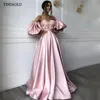 FDHAOLU FU104 Pink Sweetheart Neck caftan Evening Dresses Flowers Arabic Special Occasion Dresses Evening Party Gowns