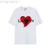 24SS Designer T-shirt Lanvins LANVIN Langfan manches courtes lettre amour imprimé lâche couple été nouveau manches courtes