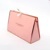 Present Wrap 1st Box Portable Hollow Flower Bag Korean Kraft Paper Folding For Wedding Decor Women Basket