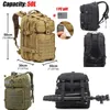 Outdoor Bags 50L Large Capacity Men Army Military Tactical Backpack 3P Softback Outdoor Waterproof Bug Rucksack Hiking Camping Hunting Bags 231124