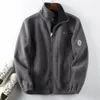 メンズジャケットジップアップジャケット冬フリース暖かさスタイルの機能スタンドカラージップアップコート231124