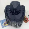 Bérets laine Jazz bordure rétro Western Denim chapeau tibétain haut Hatsombrero Vaquero Hombre