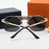 designer glasses for women Luxury mens sunglasses Frameless lens wave cutting brand printed text Retro Polarized Fashion Goggle 5 Color Optional