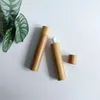 Storage Bottles High Quality 10ml Cosmetic Packaging Natural Bamboo Wooden Glass Roll On Bottle With Steel Roller Ball For Essential Oil