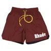 2023 Rhude Hommes Shorts Athlétique Casual Mesh Court Haute Qualité Classique Plage Mode De Luxe Designer Casual Rue Hip Hop Couples Designer Shorts USA Taille