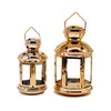 Titulares de vela Retro Glass Rose Gold Metal Decorativo Titular Luz de Luz para Decoração Casa Férias