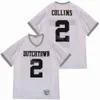 High School 2 Landon Collins Dutchtown Football Jersey Pullover White Team Brodery and Sying For Sport Fans Breattable College Moive University Hiphop Top