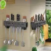 Étagère de rangement de cuisine sans poinçon couteau porte-baguettes étagères multifonctionnelles pour organisateur ménager fournitures de cuisine