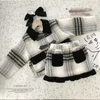 가족 일치 의상 소녀 공주 옷 세트 겨울 가을 두께 코트 치마 따뜻한 어린이 옷 패션 유아 소녀 2pcs 231124