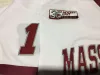 Anpassad 16 Cale Makar NCAA College Massachusetts Minutemen Hockey Jersey Umass 35 Year East Jerseys Wine Red White valfritt namnnummer