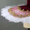 Dancewear Bambini Tutu di balletto professionale per bambini Ragazze Red Swan Lake Balletto Abiti da ballo Adulto Pancake Ballerina Vestito da pattinaggio di figura 231124
