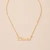 Pendant Necklaces Fashion Women Statement Necklace 2023 Simple Letter Combination VBES LOVE Mommy Bleaaed Wholesale