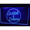 Cocktail Dreams Enoteca Insegna al neon Lampada da parete a LED Decorazioni da parete Illumina l'insegna al neon Camera da letto Bar Festa Natale Matrimonio