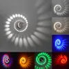 Modern 3W Led Wall Lamps 110V 220V 7 Colors KTV Karaoke Bar Decoration Spiral Sconce Ceiling Light Living Roome Shop Coffe B1486202O