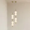 Pendant Lamps Nordic White Glass Chandelier Gold Metal For Bedside Living Room El Shop Office Art Deco Lighting Fixtures Cord Adjustable