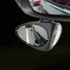 New 1 Piece 360 Degree Rotatable 2 Side Car Blind Spot Convex Mirror Automibile Exterior Rear View Parking Mirror Safety Accessories