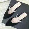 Sandals Half Slippers For Women's Summer Fashion Pointed Flat Zapatos Mujer Temperament Women