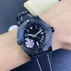 GF 316 Fine Steel Sapphire Watch Mirror Rubber Strap Men's Watch Waterproof Djup på 30 meter