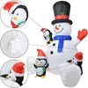 Juldekorationer 8 ft upplyst jul Uppblåsbar snögubbe LED -lampor Utomhus Holiday Decorations Blow Up Yard Giant Lawn Intablables Home Decor 231124