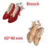 Spille Spille 1/10/50 Pz/lotto Cristallo Rosso Scarpe col tacco alto Mago Di Oz Scarpe Spilla con strass Spille per le donne Lady Regalo 231124