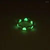 Cluster Rings Couple Luminous Finger For Women Men Glowing In Dark Hollow Heart Ring Lover Wedding Bands Aesthetic Jewelry Accessories