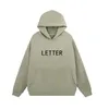 Erkek Siyah Hoodie Sweatshirt Kadın Hoodies kazaktan kapüşonlu gevşek kazak sokak moda mektubu tasarım basit stil çift kıyafet unisex beyaz kapüşonlu artı boyutu es
