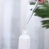 Transparente Milchglas-Parfümflasche für ätherische Öle, flüssiges Reagenz, Pipette, Tropfflasche mit Roségoldverschluss, 5–100 ml
