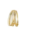 Bangle Fashion Gold Color Armband Girl Round Arm Cuff Wrist Bijou Bride Multi-Layer breda smycken