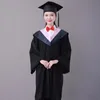 Examen klänningar guld examen klänning svart vuxen universitet ceremoni klassisk examen hatt och klänning skol uniform grossist