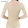 Taille buik Shaper Slanke ondergoed ondergoed arm shortsleeveved trainer postpartum herstel shapewear achter schoudercorrector vest tops 230425