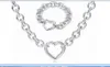 2023 belle mignonne Pendentif Colliers épaisse chaîne en acier inoxydable coeur unique Designer de luxe Femmes collier bracelet bague boucles d'oreilles costume avec sac à poussière et boîte