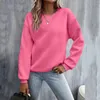 Sudaderas con capucha para mujer, sudaderas deportivas de bloques de Color, jersey holgado de manga larga con cuello redondo, camisa informal de otoño e invierno, Vestidos