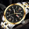 Нарученные часы Top Brand Men's Watch Twarepronation Luxury Date Bump Numbers Quartz Fash