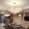 Lustres Moderne De Luxe Or Cristal Salon Éclairage Art Design Branche D'arbre Pendentifs Led Lustre Décor À La Maison