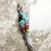 Charms Colorful Striking Parrot Pendant 925 Sterling Silver Dangle Charm Women Fine Jewelry 230425